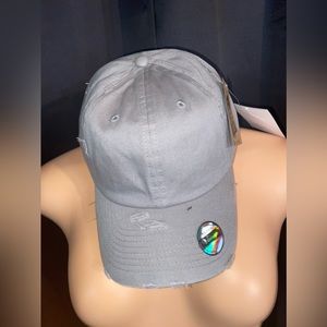 Gray Dad Distressed Hat